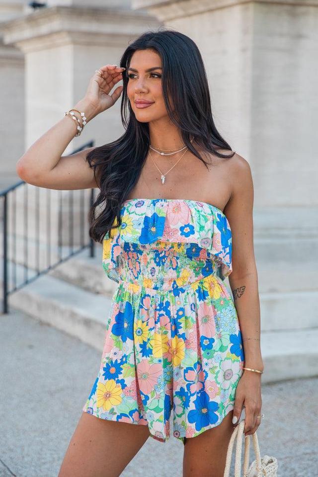 Made For Sun Floral Woven Romper Product Image