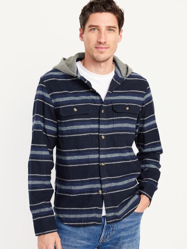 Hooded Flannel Shirt Product Image