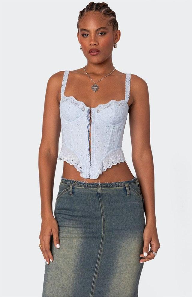 Edikted Womens Asteria Eyelet Corset Product Image