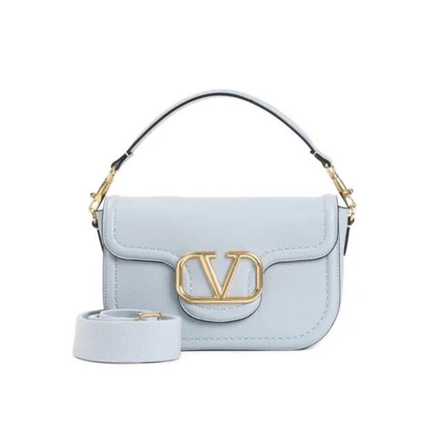 VALENTINO GARAVANI Blue Calf Leather Shoulder Bag Product Image