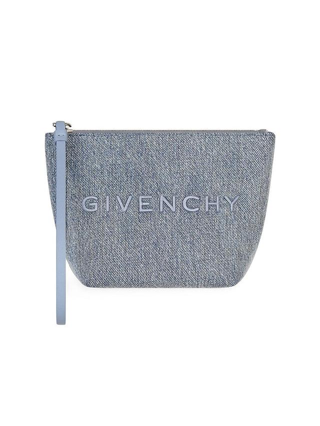 Womens Mini Pouch In Denim Product Image