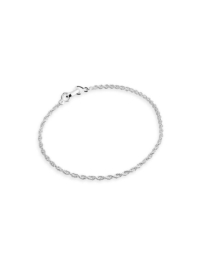 Mens pico Twisted Sterling Silver Chain Bracelet Product Image