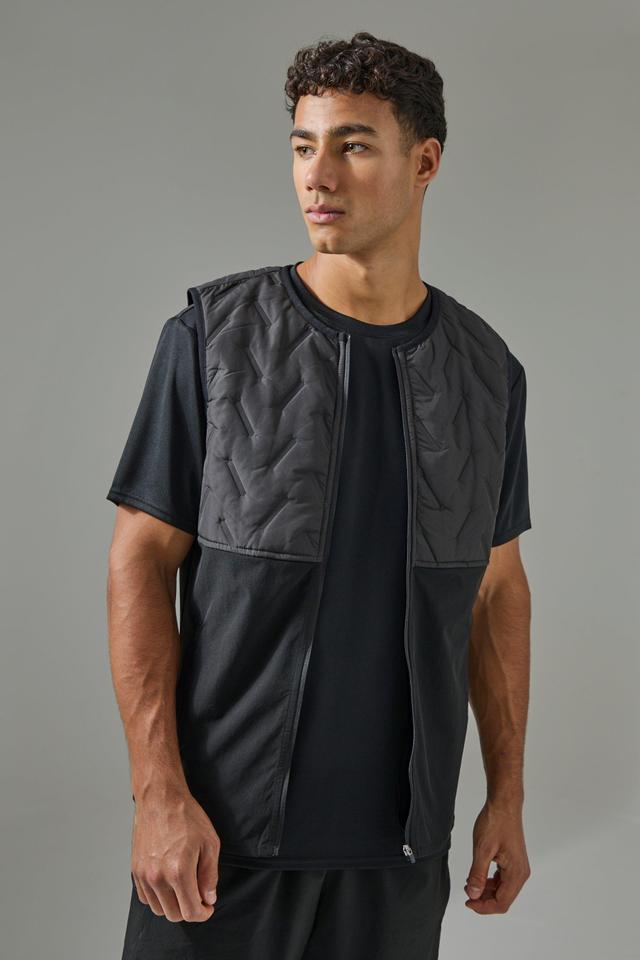 Man Active Quilted Vest | boohooMAN USA Product Image