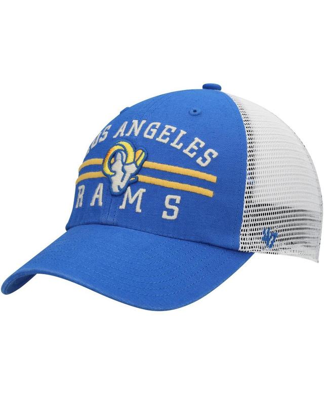 Mens 47 Royal Los Angeles Rams Highpoint Trucker Clean Up Snapback Hat Product Image