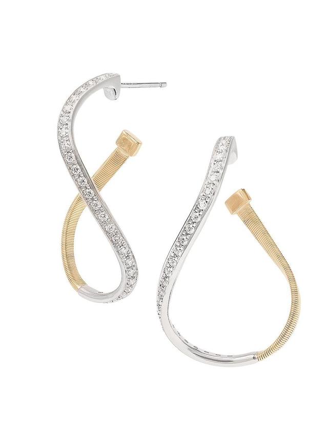 Womens Marrakech Two-Tone 18K Gold & 0.38 TCW Diamond Twist Drop Earrings Product Image