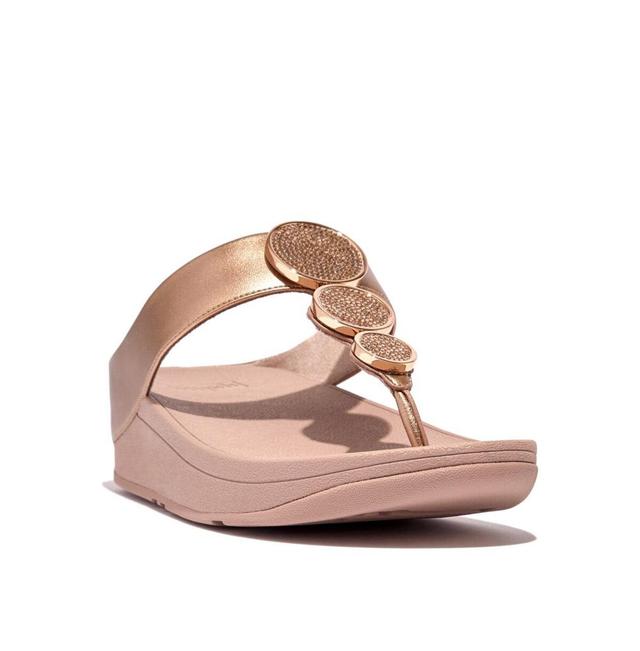 FitFlop Halo Bead-Circle Metallic Toe-Post Sandals (Rose ) Women's Sandals Product Image