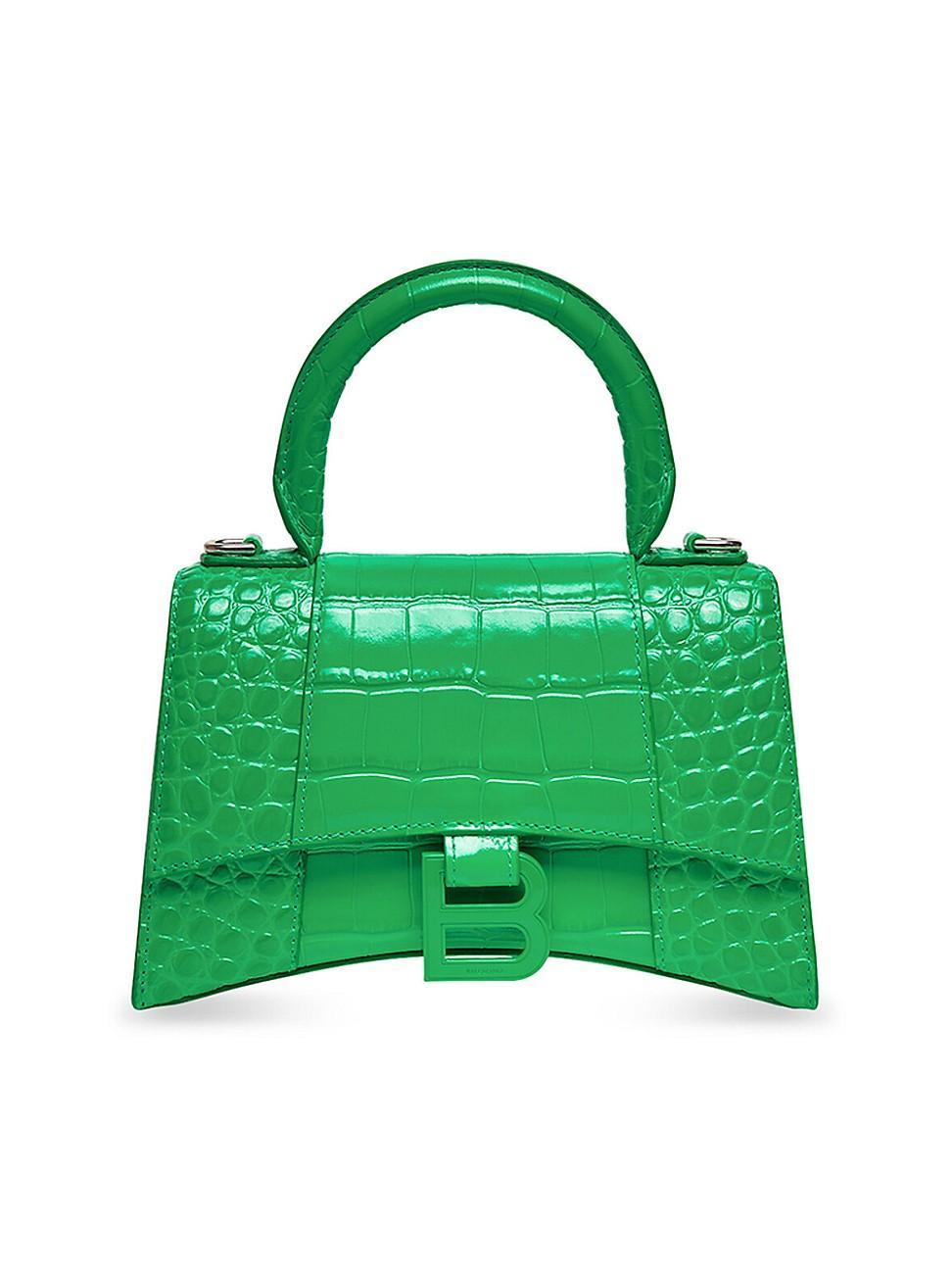 Womens Hourglass XS Handbag Crocodile Embossed Product Image