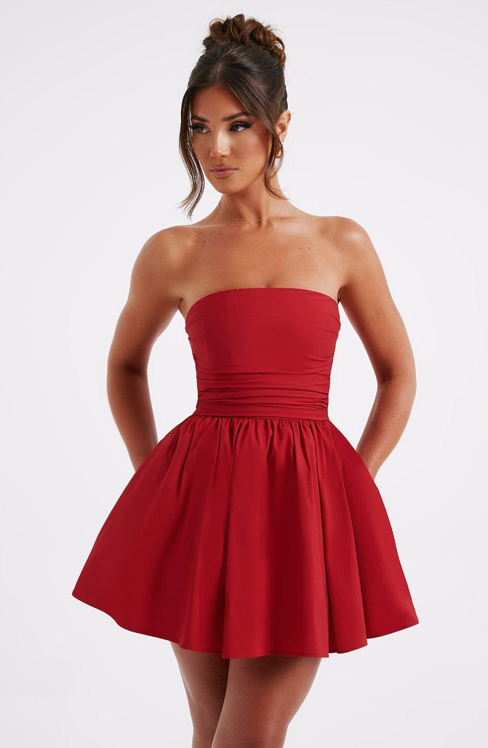 Katrina Mini Dress - Red Product Image