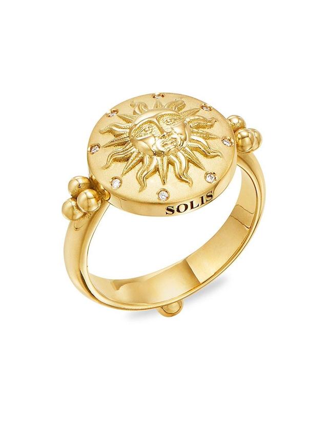 Womens Sole 18K Yellow Gold & Diamond Ring Product Image