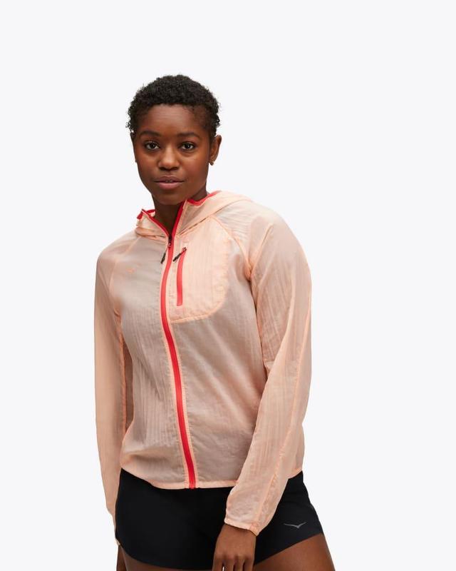 Hoka One HOKA Women's Skyflow Jacket in Apricot, Size Medium Product Image