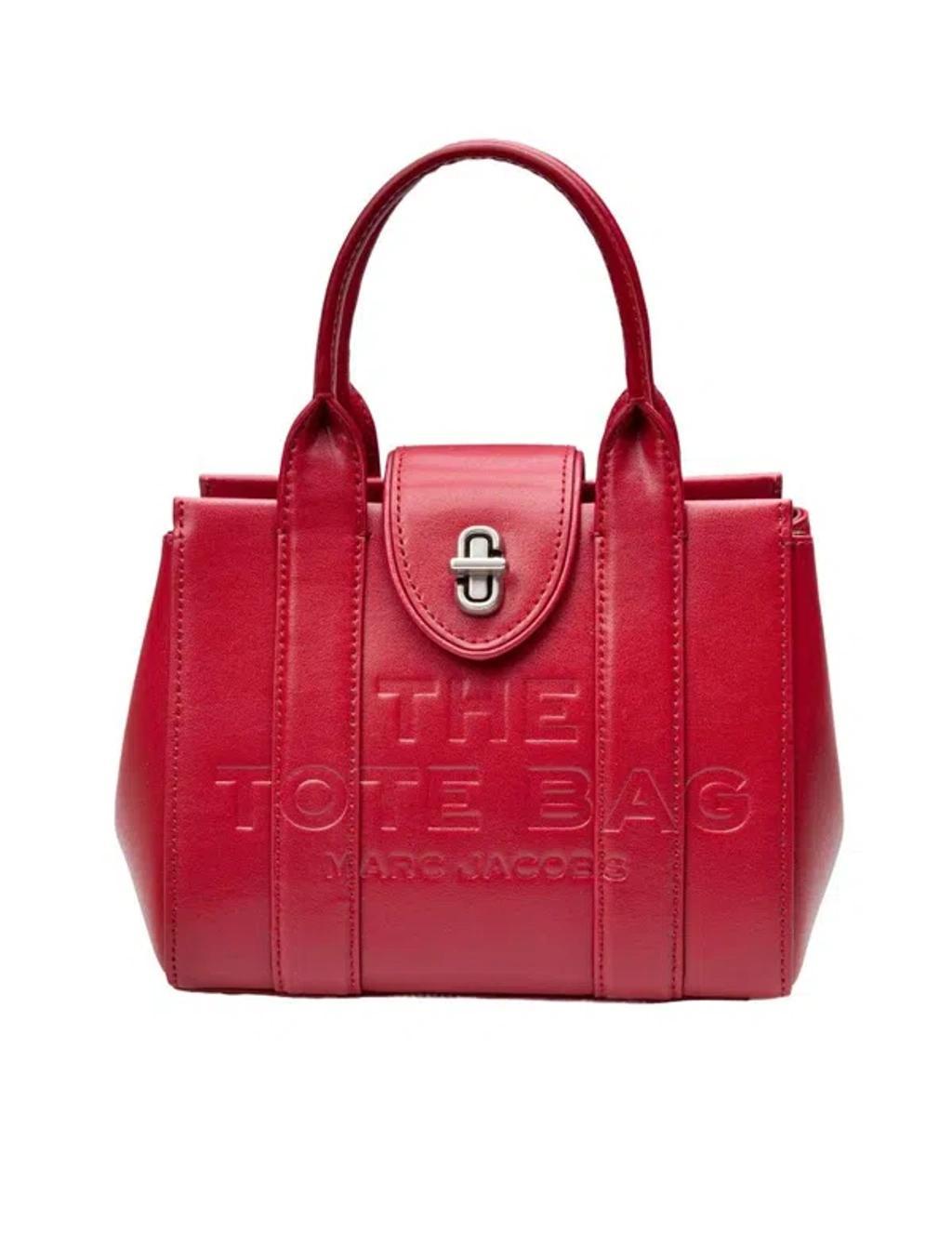 MARC JACOBS The Mini Tote In Red Leather Product Image