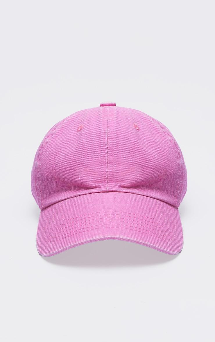 Pink Washed Denim Cap Product Image