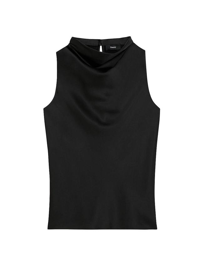 Theory Cowl Neck Top in Satin  female Product Image