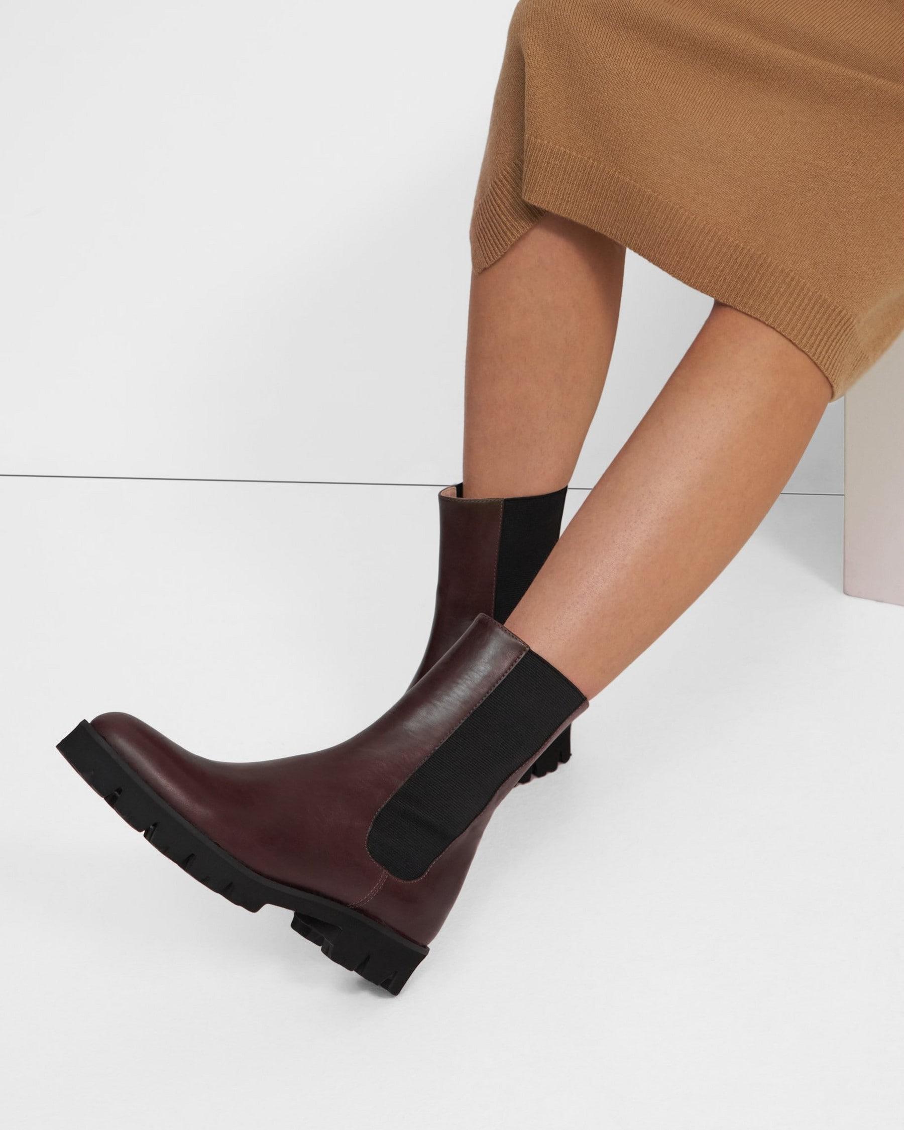 Chelsea Bootie in Glossed Leather Product Image