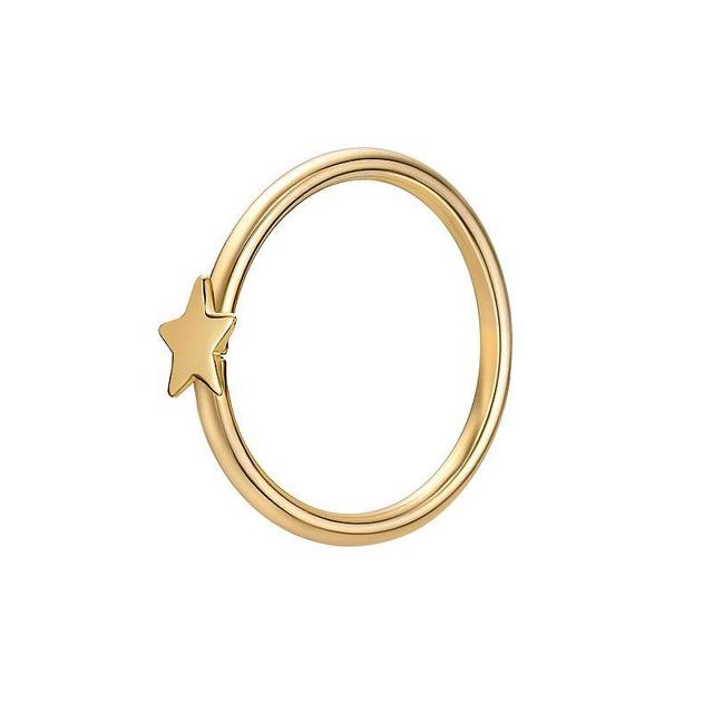 Lila Moon 14k Gold 10 mm Seamless Star Nose Ring, Womens, Yellow Product Image