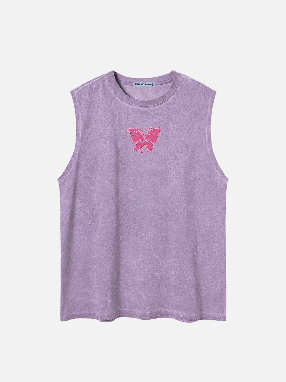 Aelfric Eden Pink Butterfly Print Tank Top Product Image