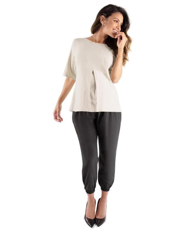 Ingrid & Isabel Smocked Waist Maternity Joggers Product Image