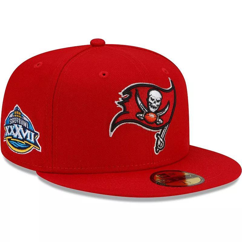 Mens New Era Tampa Bay Buccaneers Patch Up Super Bowl XXXVII 59FIFTY Fitted Hat Product Image