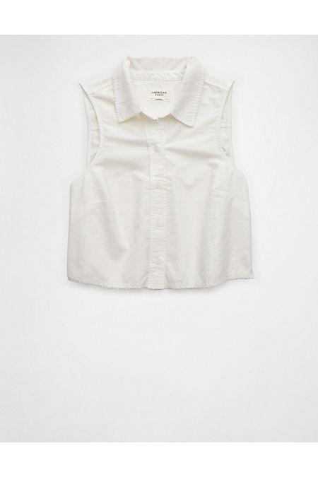 AE Collared Button-Up Tank Top Women's Product Image