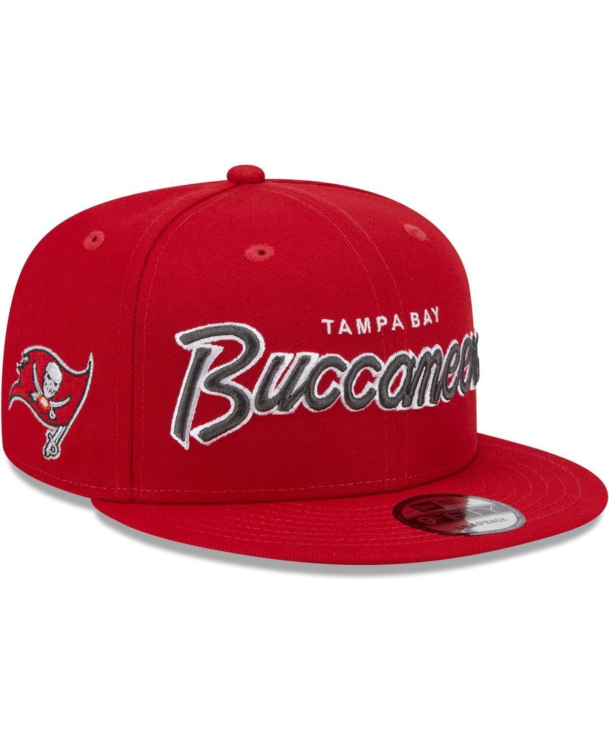 Mens New Era Red Tampa Bay Buccaneers Main Script 9FIFTY Snapback Hat Product Image