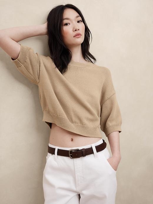 Chunky Pullover Cropped Sweater Product Image