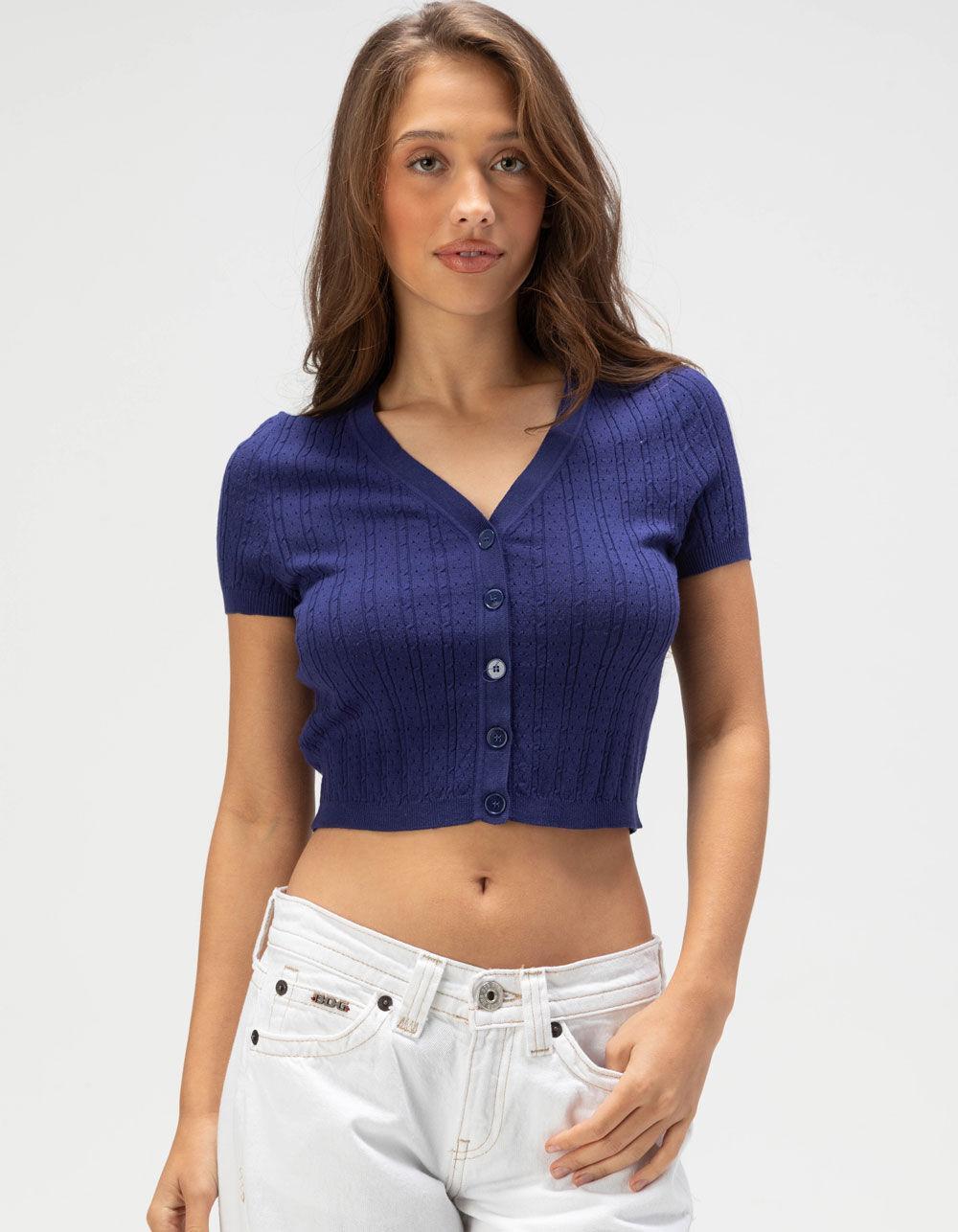 FREE PEOPLE Cassi Cardi Womens Crop Top product image