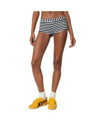 Edikted Womens Stripey ribbed micro shorts Product Image