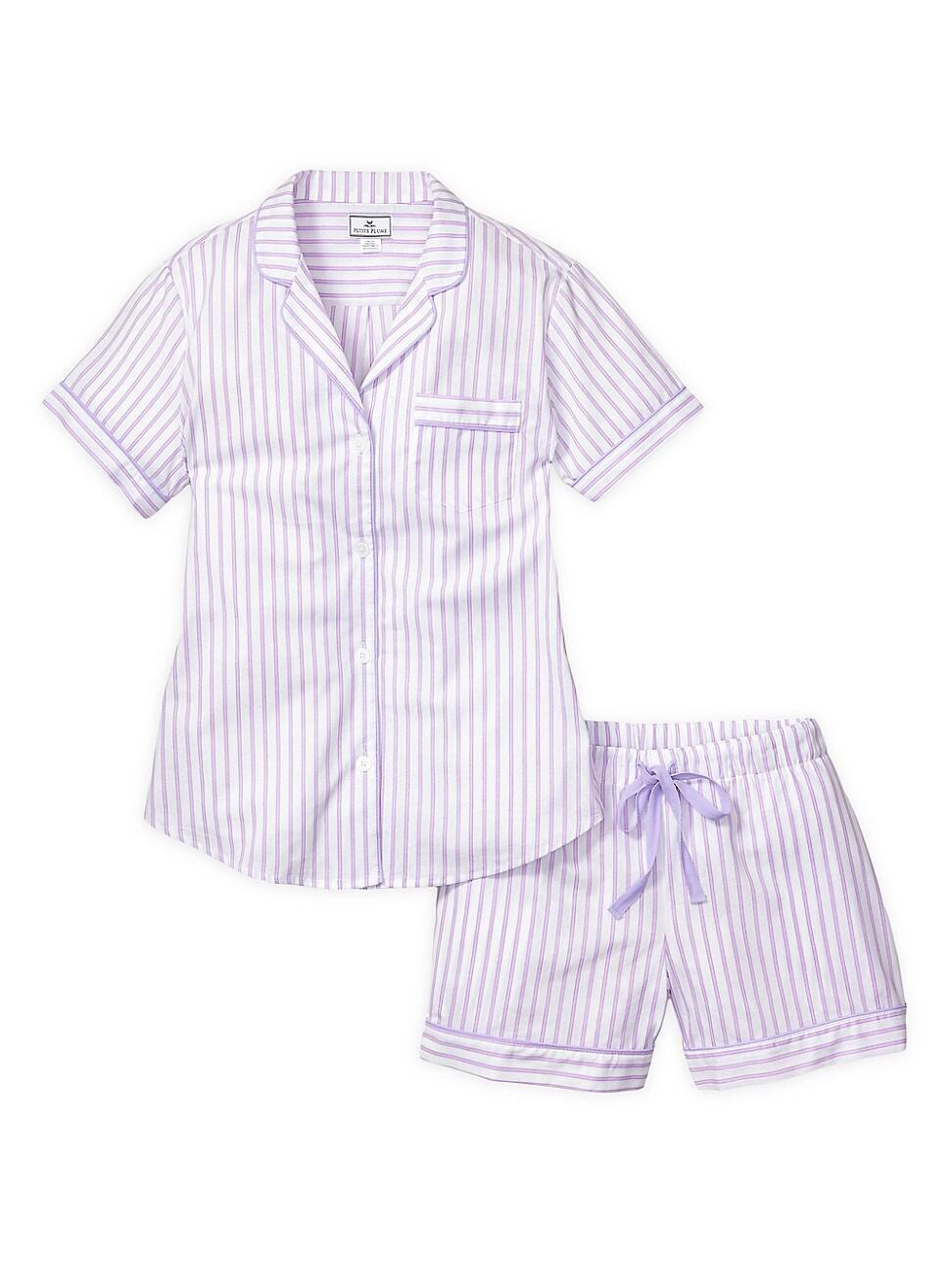 Petite Plume French Ticking Stripe Cotton Pajamas Product Image