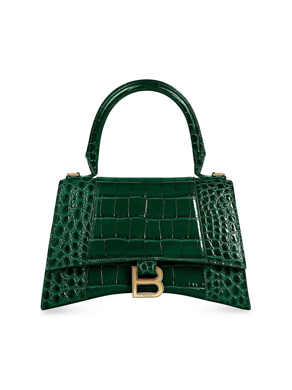 Womens Hourglass Small Handbag Crocodile Embossed Product Image