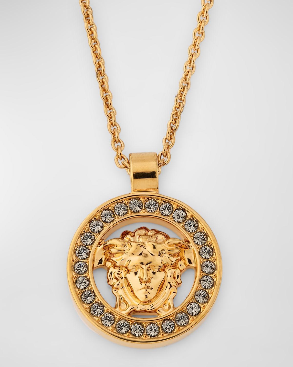 Womens Goldtone & Crystal Medusa Pendant Necklace Product Image