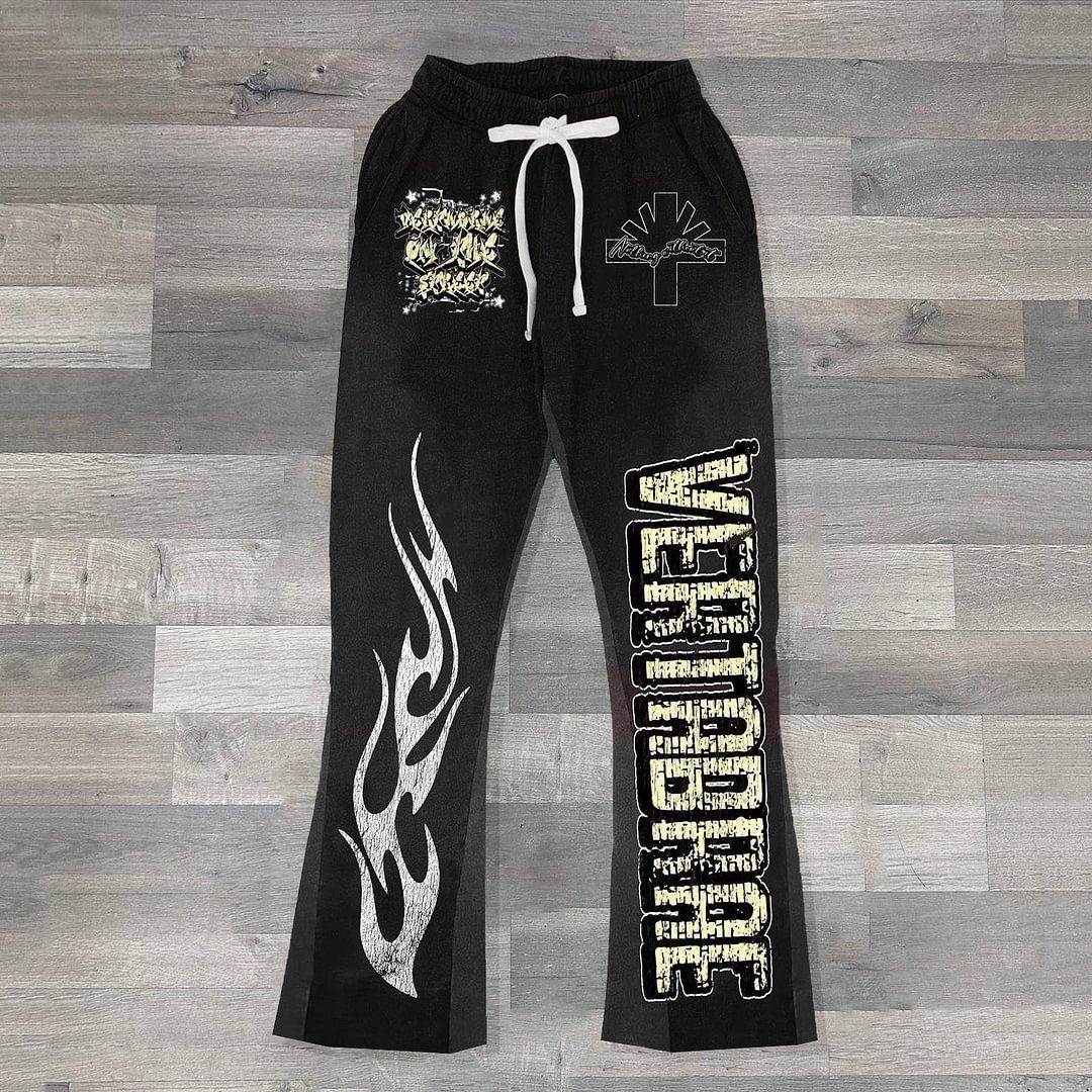 Vintage Vertabrae Graphic Flared Sweatpants Product Image