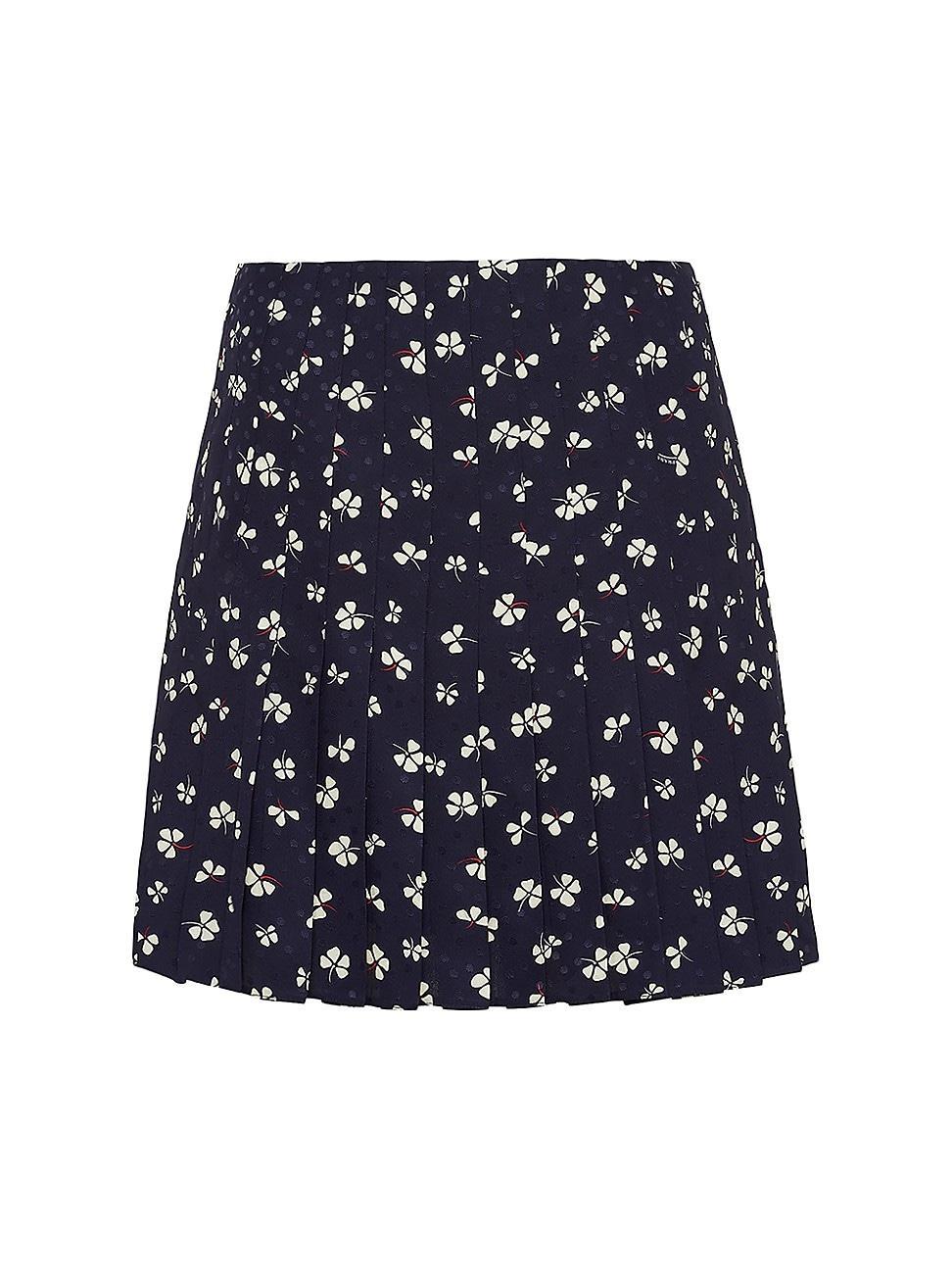 Womens Silk Jacquard Miniskirt Product Image