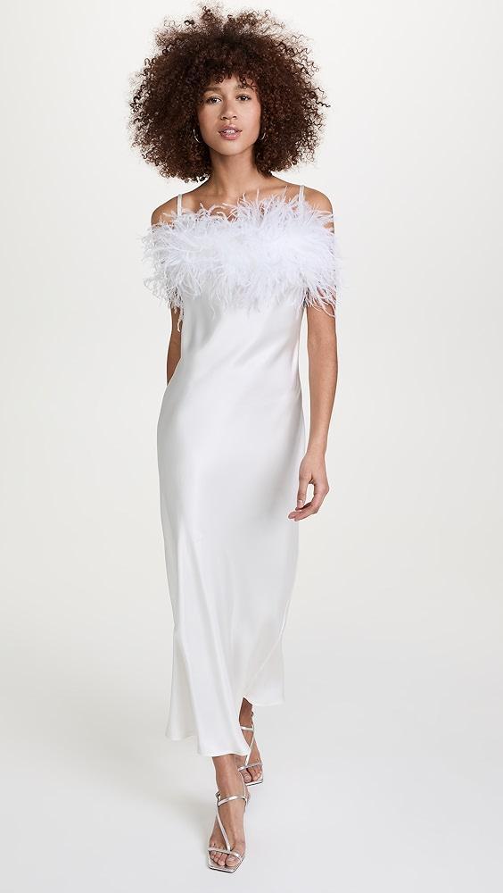 Sleeper Boheme Slip Dress with Feathers | Shopbop Product Image