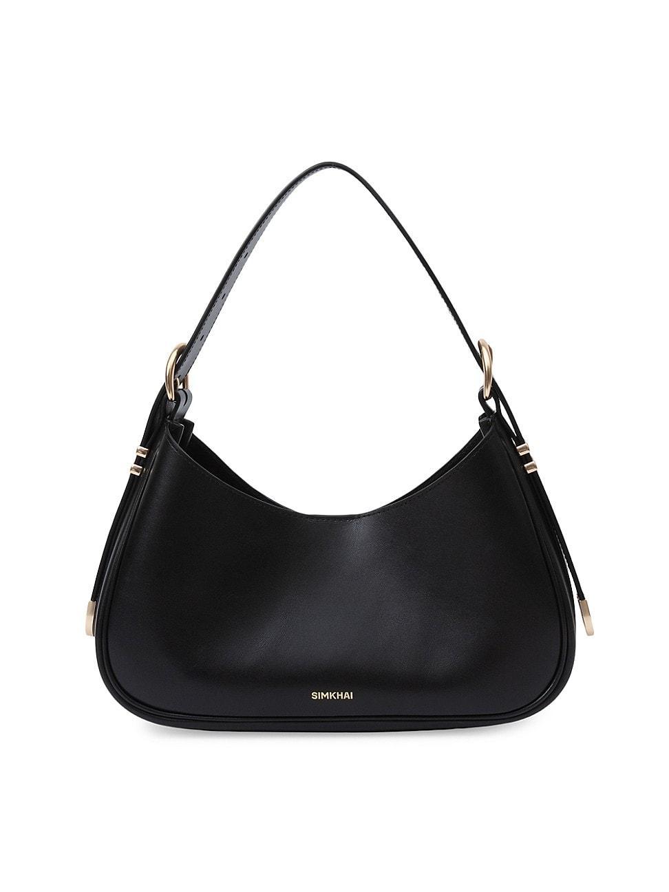 Womens Leigh Buckle Leather Shoulder Bag Product Image