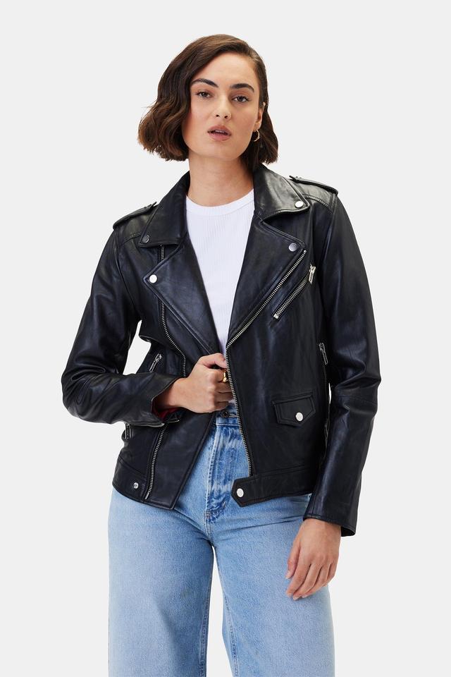 Deadwood River Leather Jacket - Black Female Product Image