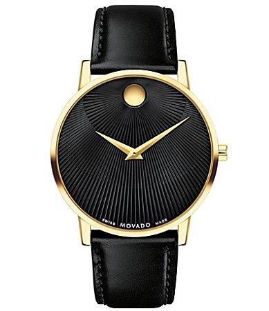 Movado Museum Classic Leather Strap Watch, 40mm Product Image