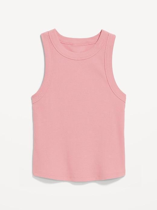 Snug Rib-Knit Crop Tank Top Product Image