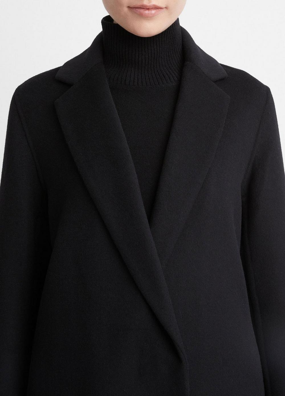 Classic Wool-Blend Straight Coat Product Image