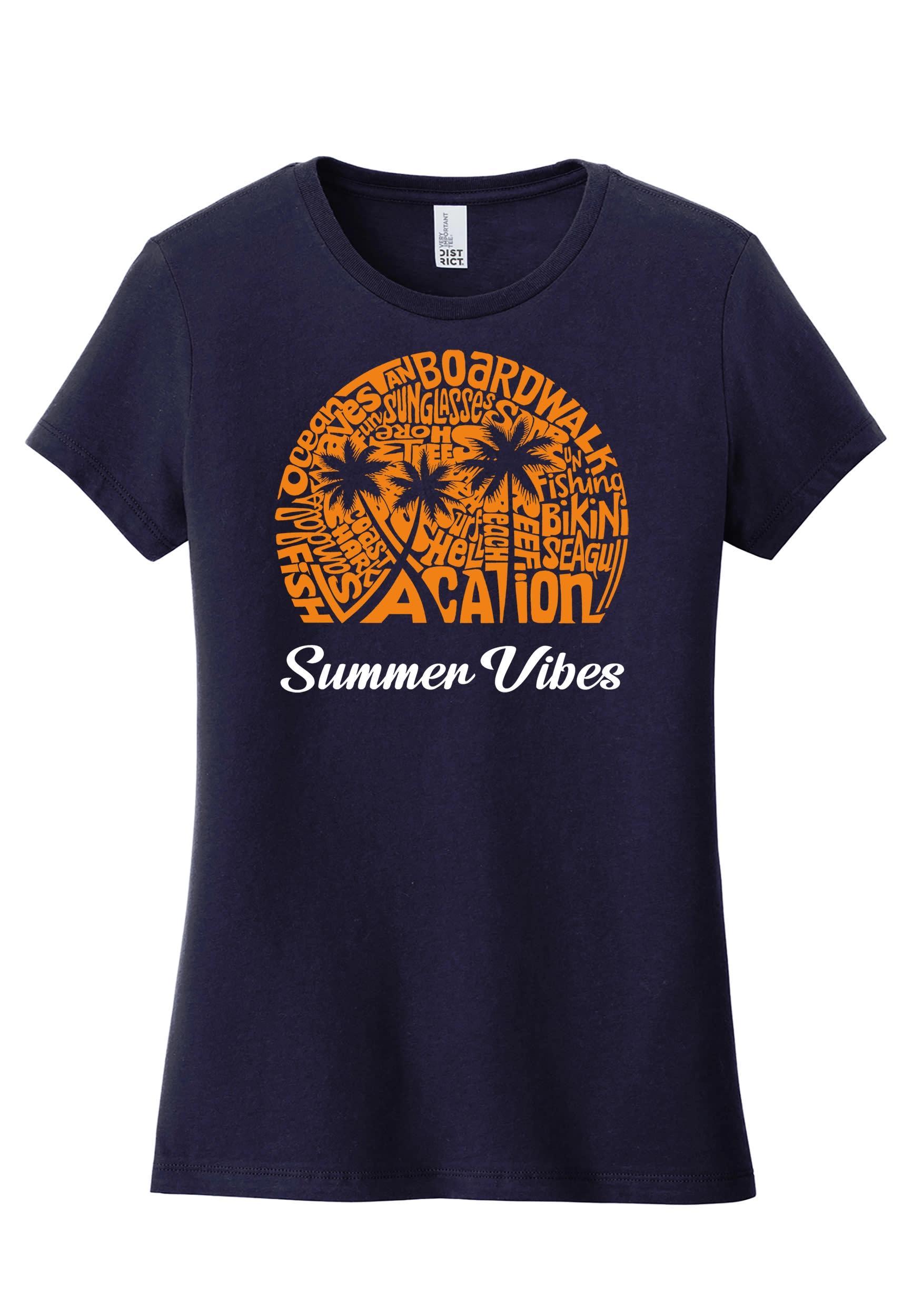 LA Pop Art Women's Summer Vibes Graphic Tee Product Image