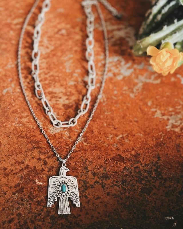 18" Thunderbird Turquoise Necklace Product Image