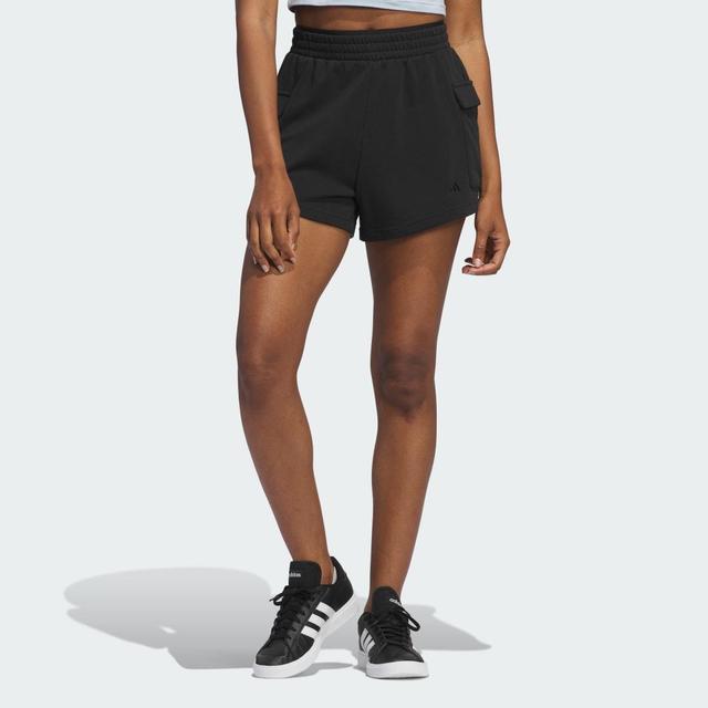 adidas Solid Cargo Shorts Black XS Womens Product Image