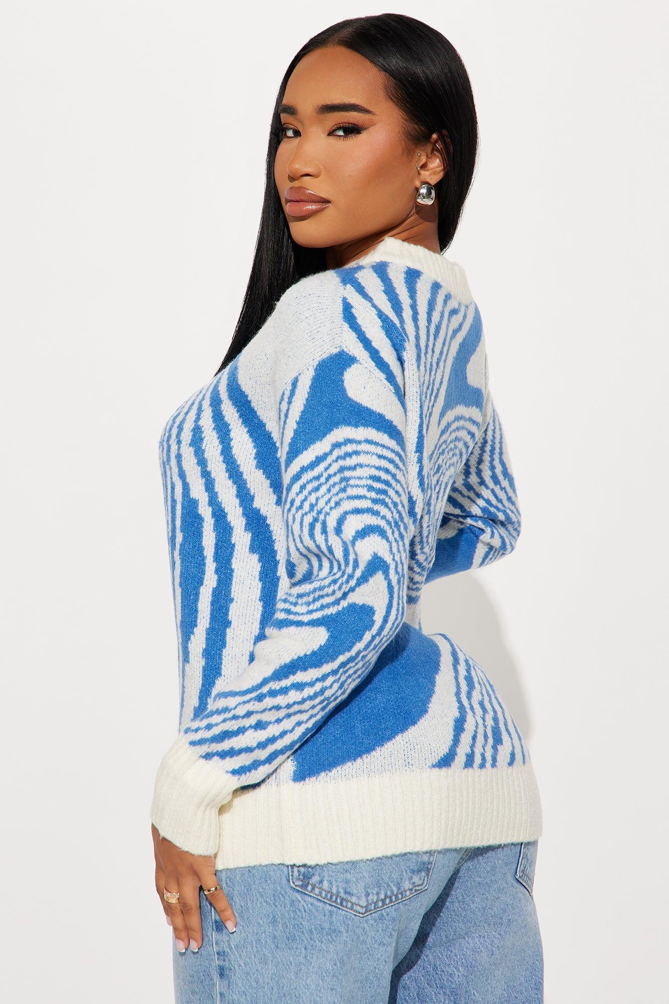 In A Trance Sweater - Blue/combo Product Image