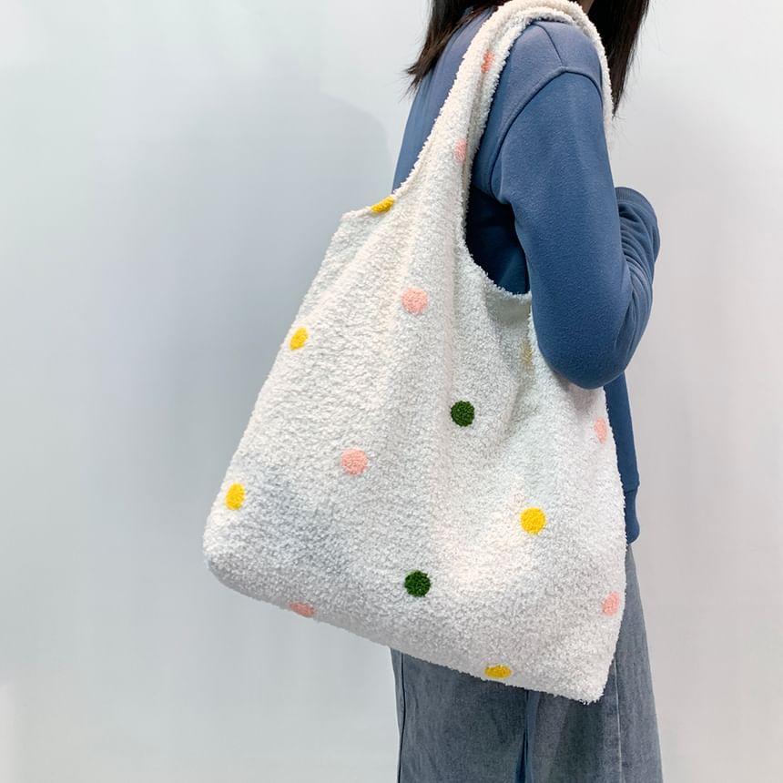 Patterned Fluffy Tote Bag Product Image