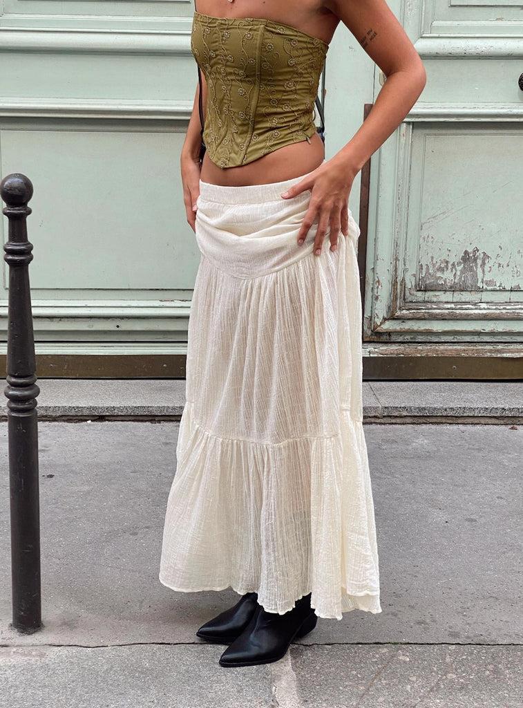 Gilchrist Low Rise Maxi Skirt Ivory Low impact Product Image