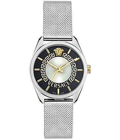 Versace Womens Swiss Stainless Steel Mesh Bracelet Watch 36mm - Stainless Product Image