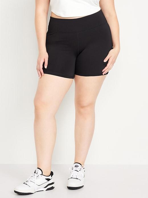 High-Waisted PowerSoft Biker Shorts -- 6-inch inseam Product Image