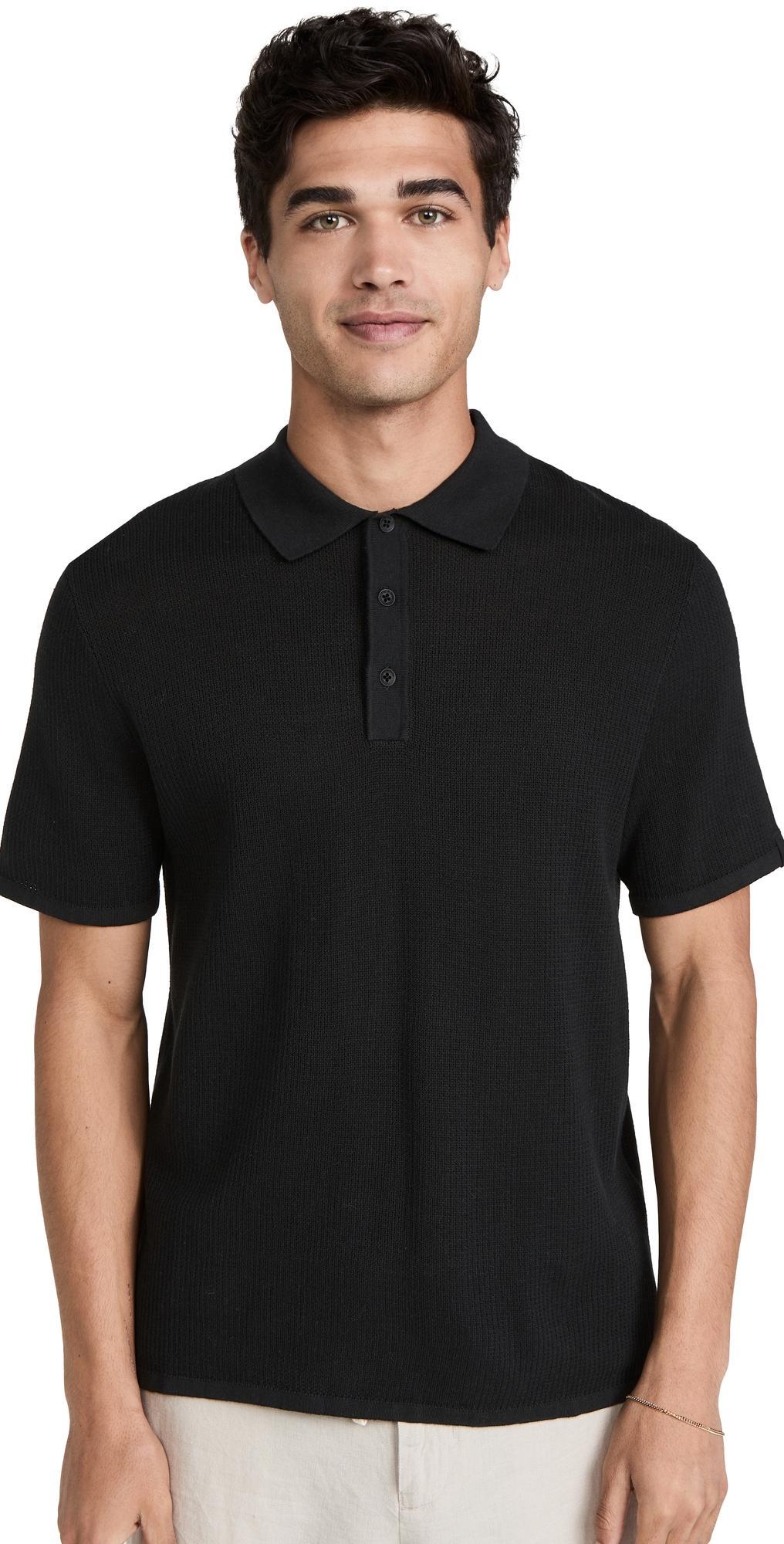 Mens Harvey Knit Cotton Polo Product Image