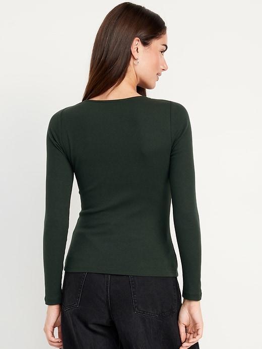 Twist-Front Ribbed Top Product Image