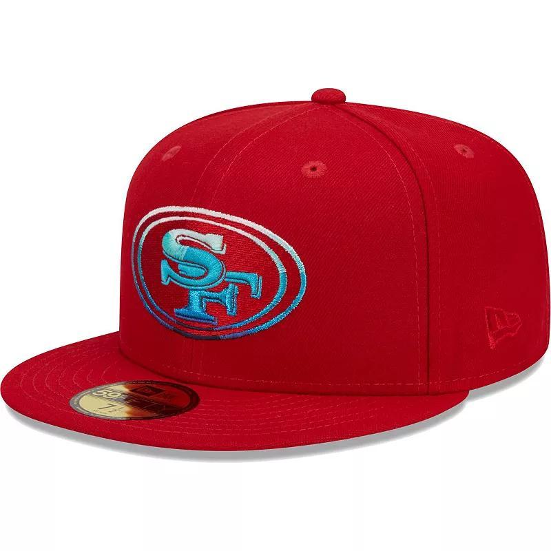 Mens New Era Scarlet San Francisco 49ers Gradient 59FIFTY Fitted Hat Product Image