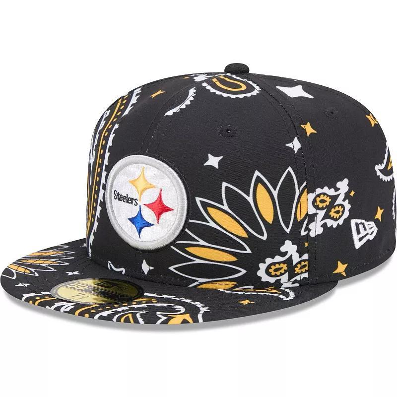 Mens New Era Pittsburgh Steelers Paisley 59FIFTY Fitted Hat Product Image